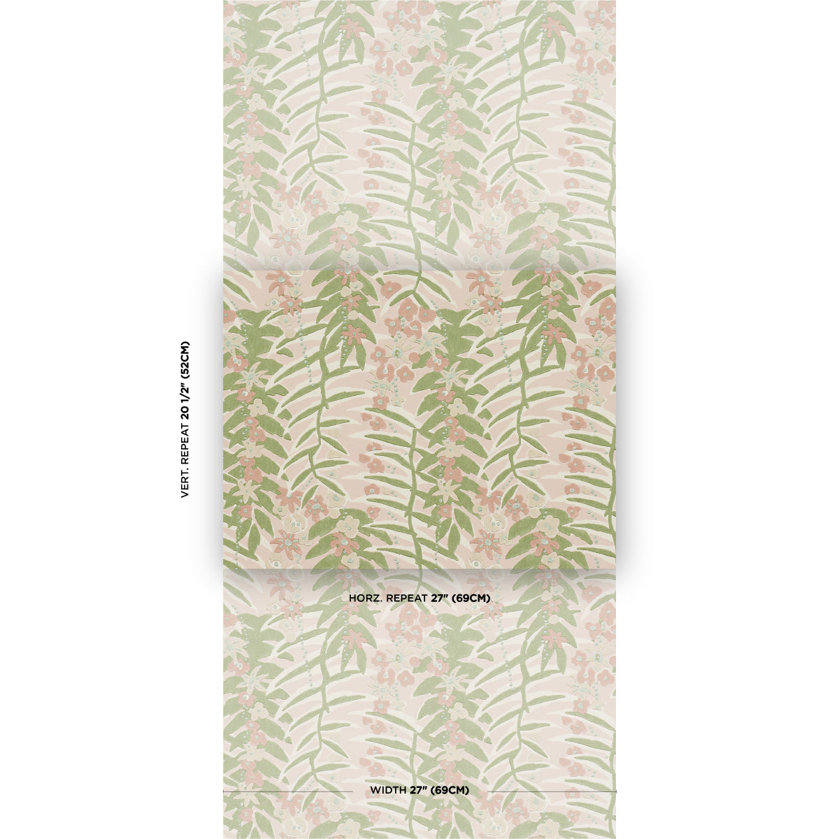 Ashbee Botanical Petal wallpaper by Schumacher, 5016252 — view 2 - Schumacher Wallpaper