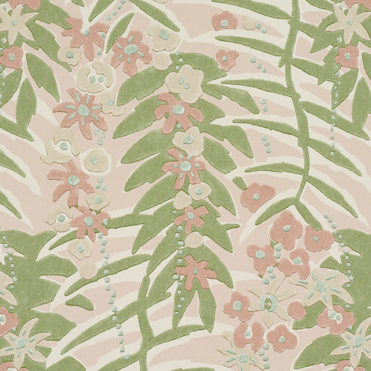 Ashbee Botanical Petal wallpaper by Schumacher, 5016252 — view 3 - Schumacher Wallpaper