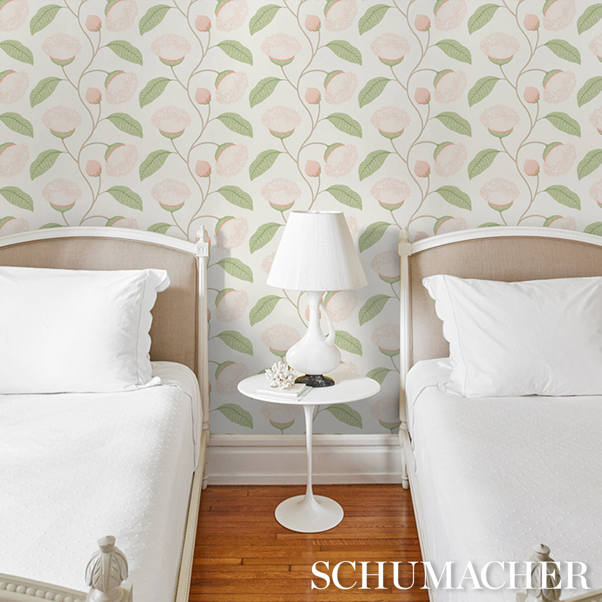 Celinda Blush wallpaper by Schumacher, 5016360 — view 5 - Schumacher Wallpaper