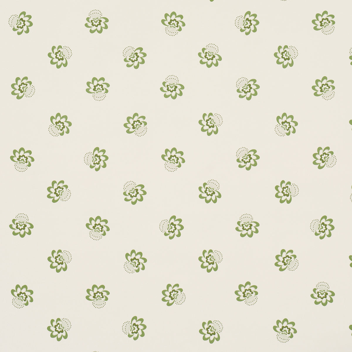 Auclair Floral Green wallpaper by Schumacher, 5016482 - Schumacher Wallpaper