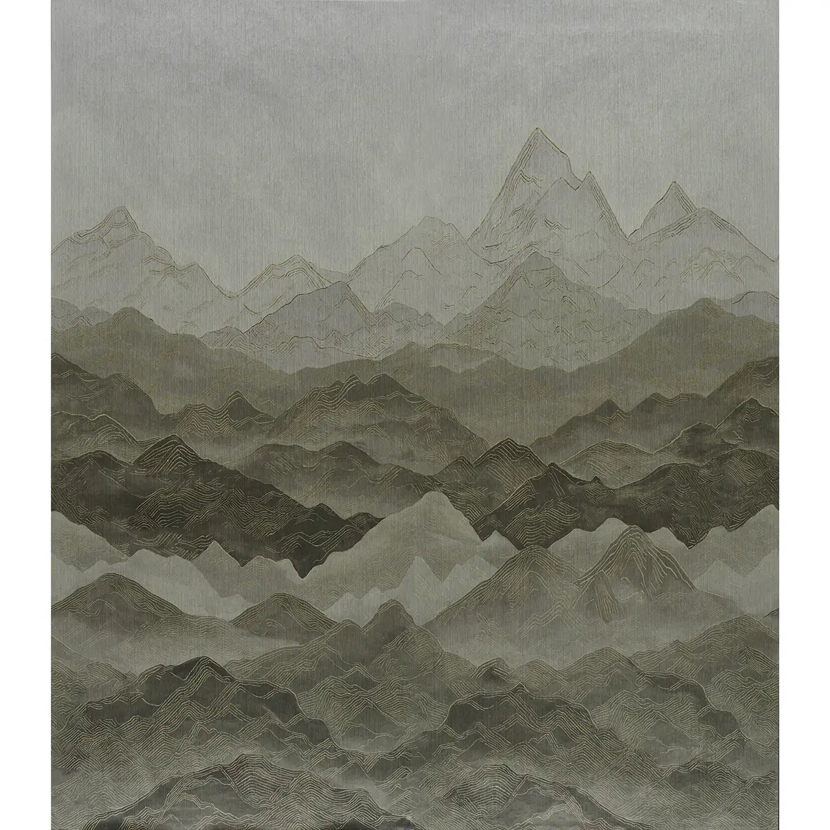 Atmospheric Landscape Panel Set - Misty Mountains - Schumacher 5016530 Wallcovering