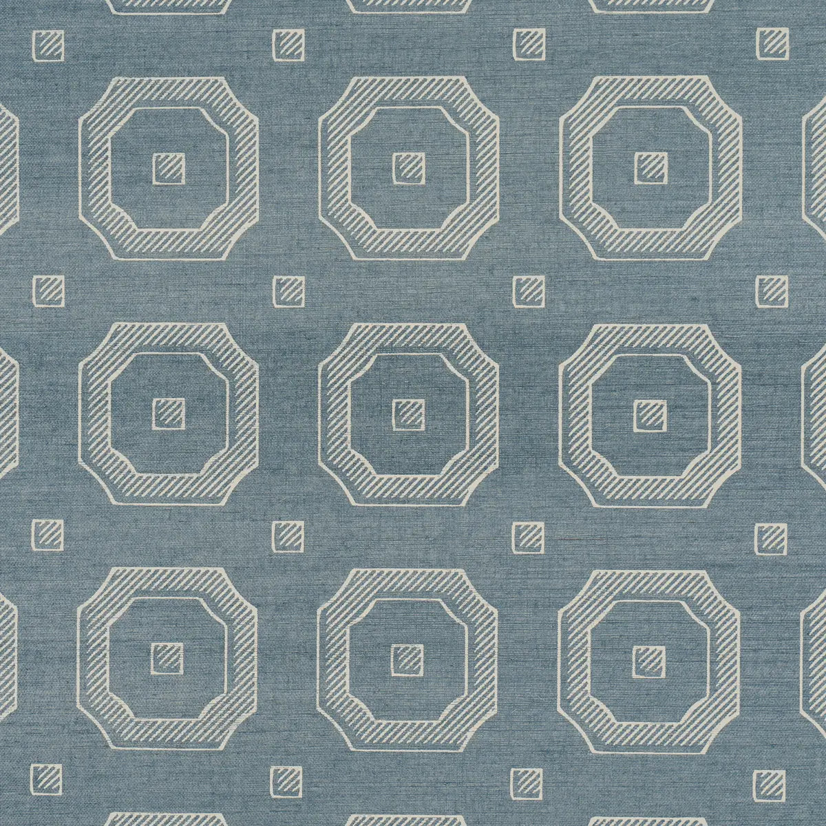 Beveled Frame Sisal - Denim - Schumacher 5016730 Wallcovering - Schumacher Wallpaper