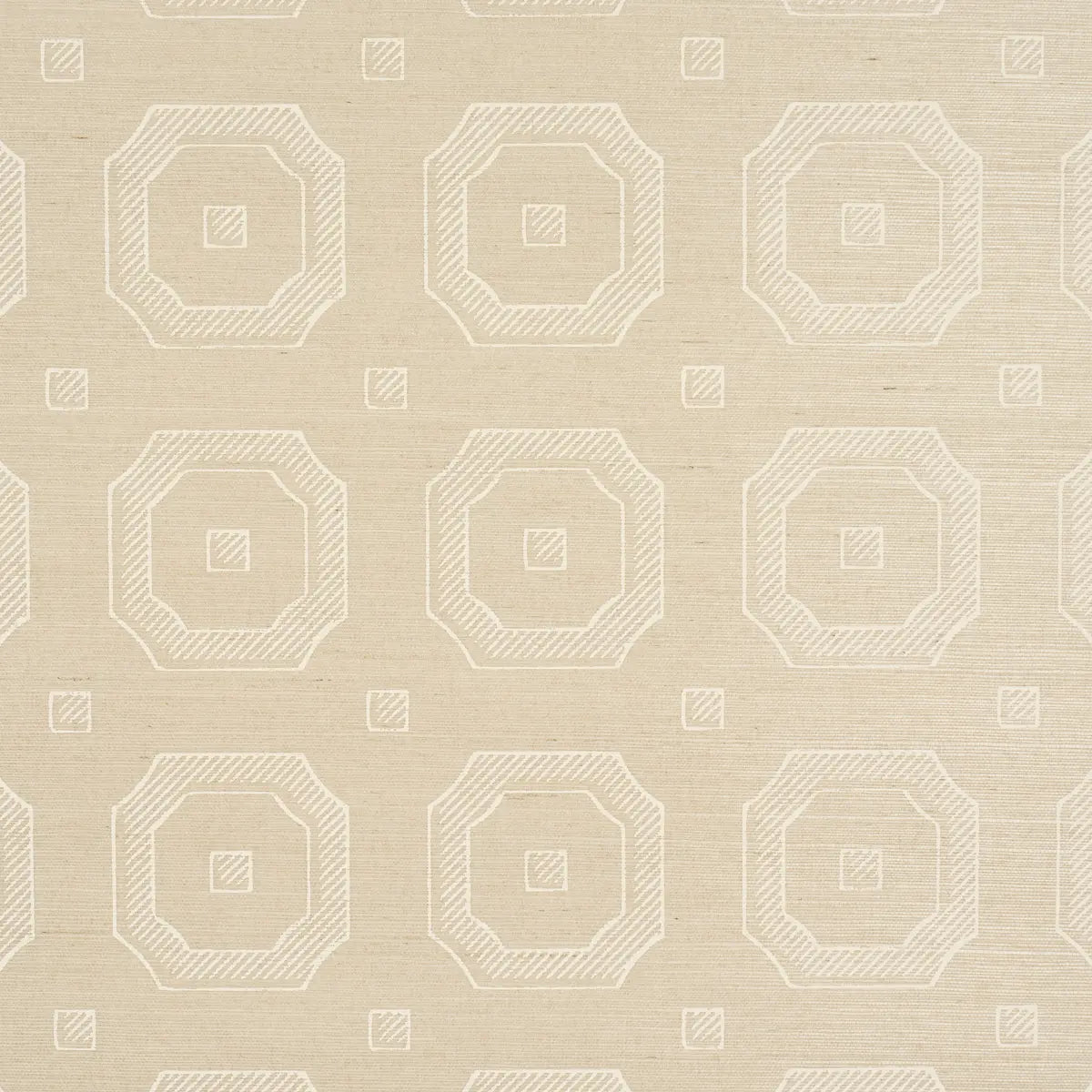 Beveled Frame Sisal - Oyster - Schumacher 5016731 Wallcovering - Schumacher Wallpaper