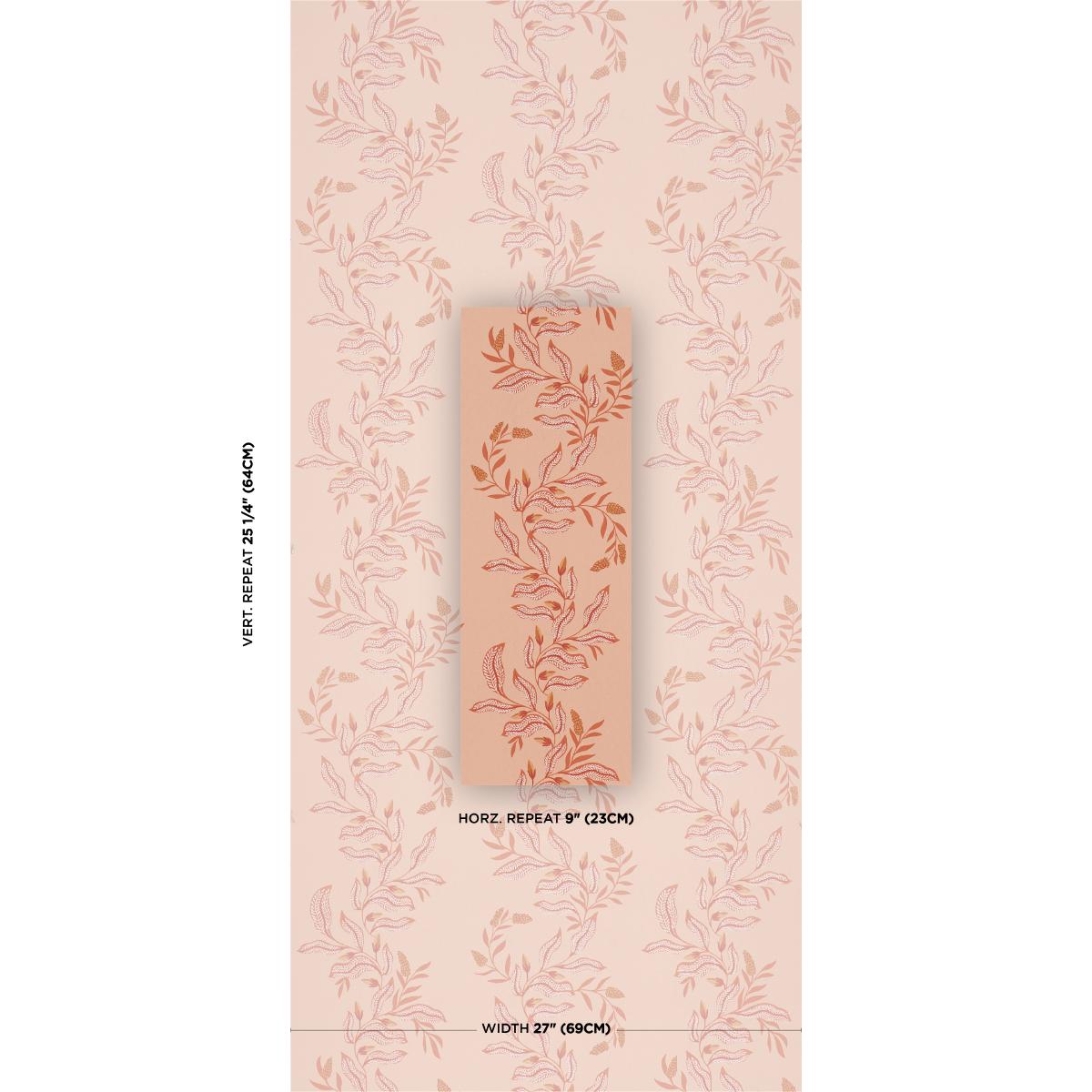 Vagary Vines - Papaya - Schumacher 5016971 Wallcovering