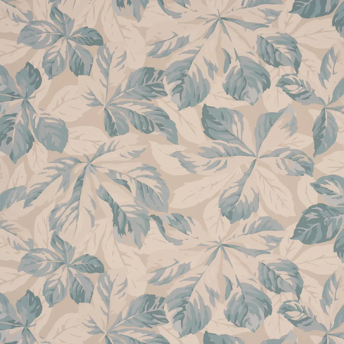 Arboreal Handprint - Blue - Schumacher 5016981 Wallcovering - Schumacher Wallpaper