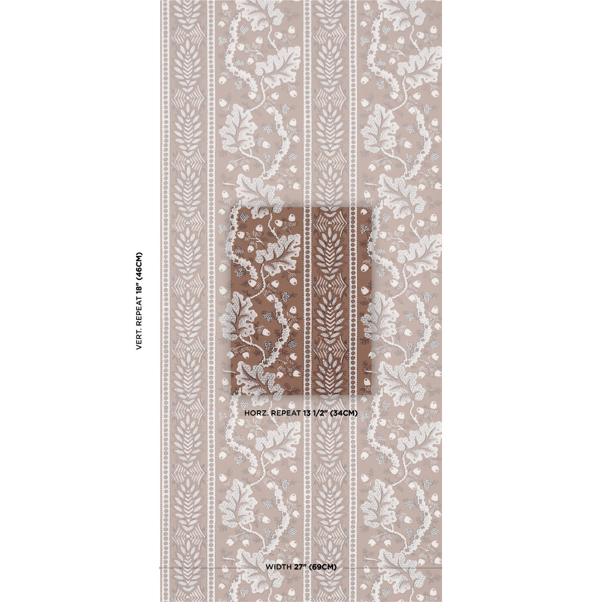 RICHMOND-HOUSE-MOCHA-SCHUMACHER-5017011 - Schumacher Wallpaper