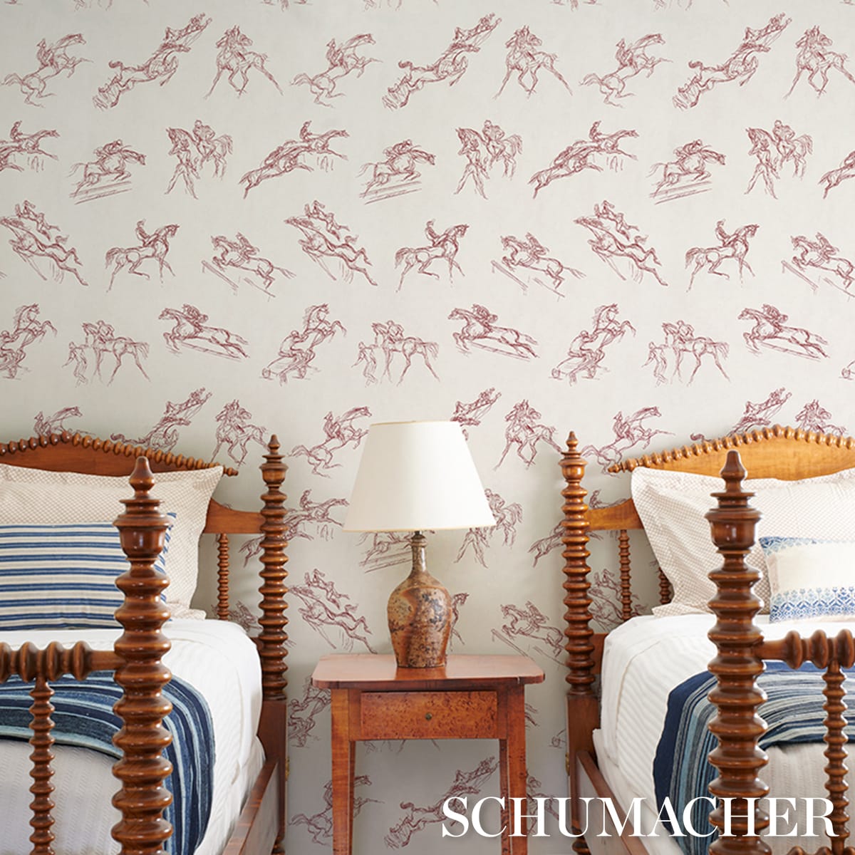 TANBARK-DARK-RED-SCHUMACHER-5017391 - Schumacher Wallpaper
