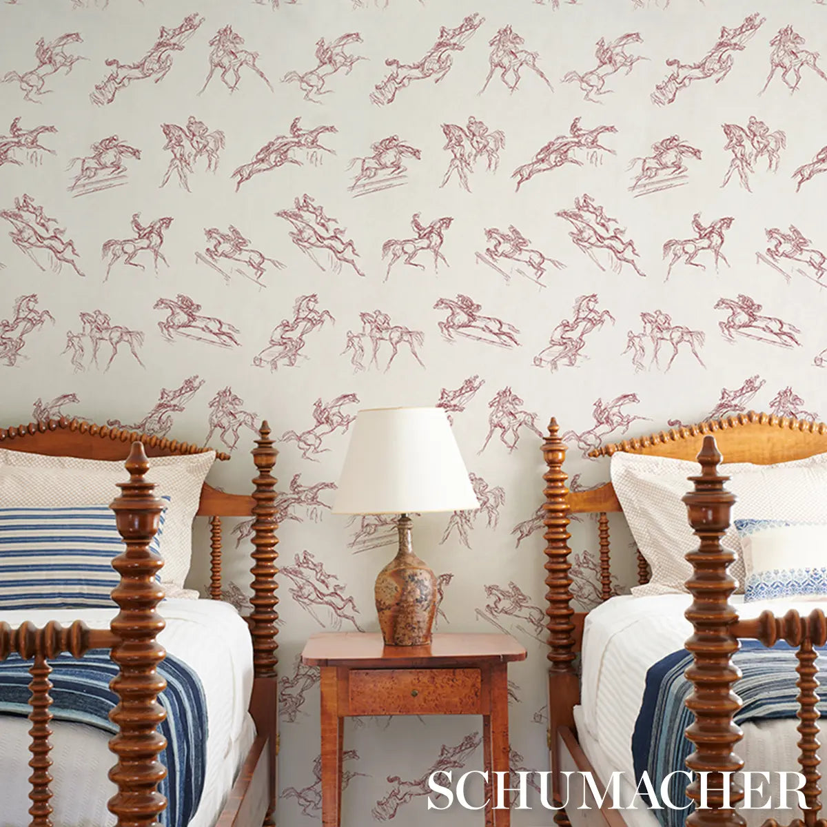 Tanbark - Dark Red - Schumacher 5017391 Wallcovering