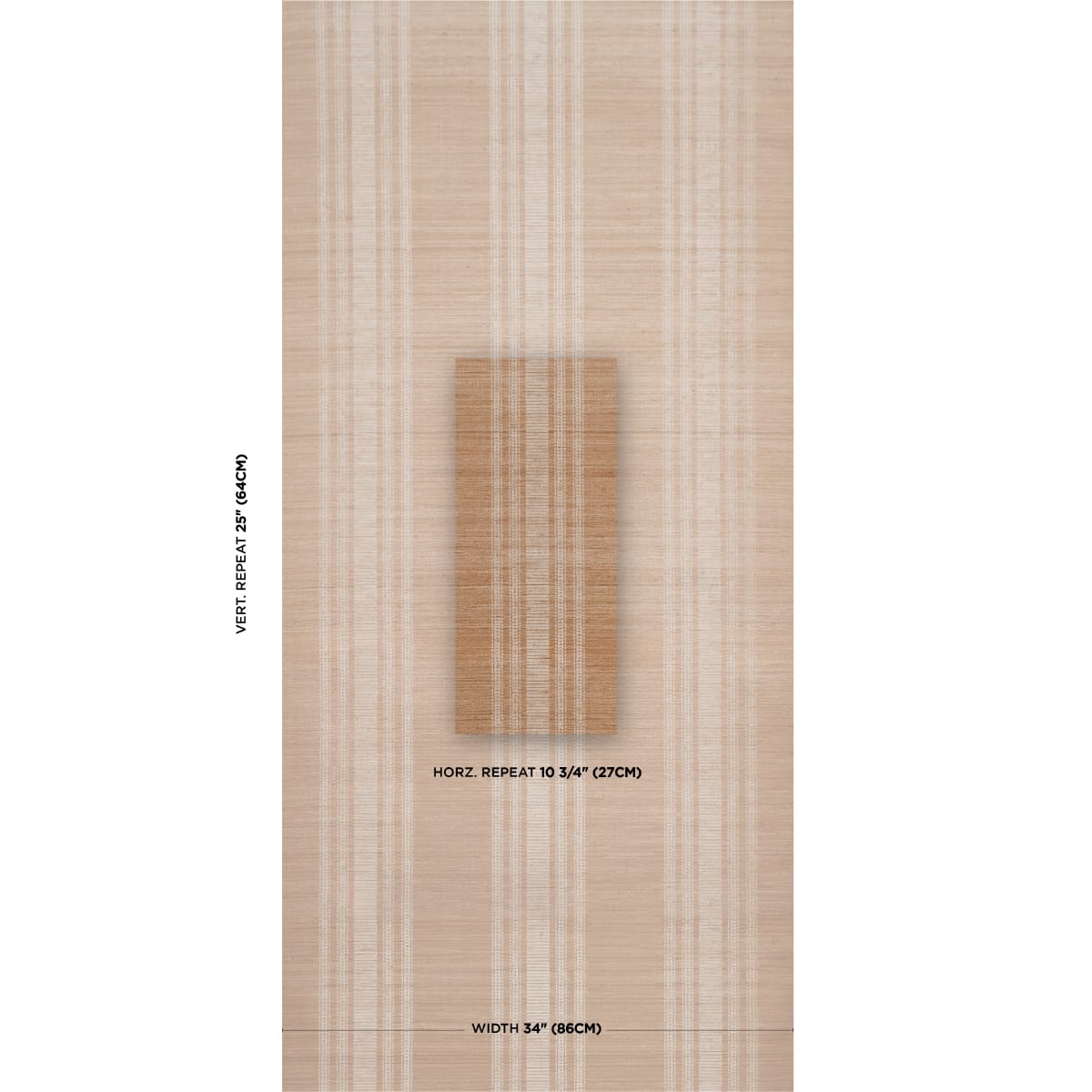 CASSIA-SILK-STRIPE-WALLCOVERING-NEUTRAL-SCHUMACHER-5017450 - Schumacher Wallpaper