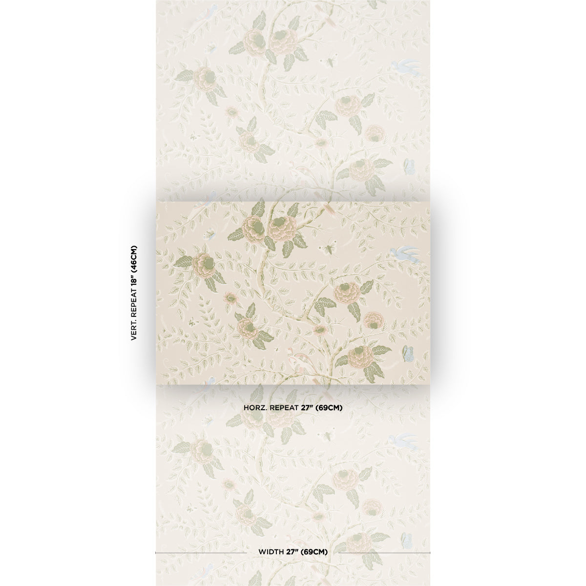 TOLE-BIRD-PETAL-SCHUMACHER-5017541 - Schumacher Wallpaper