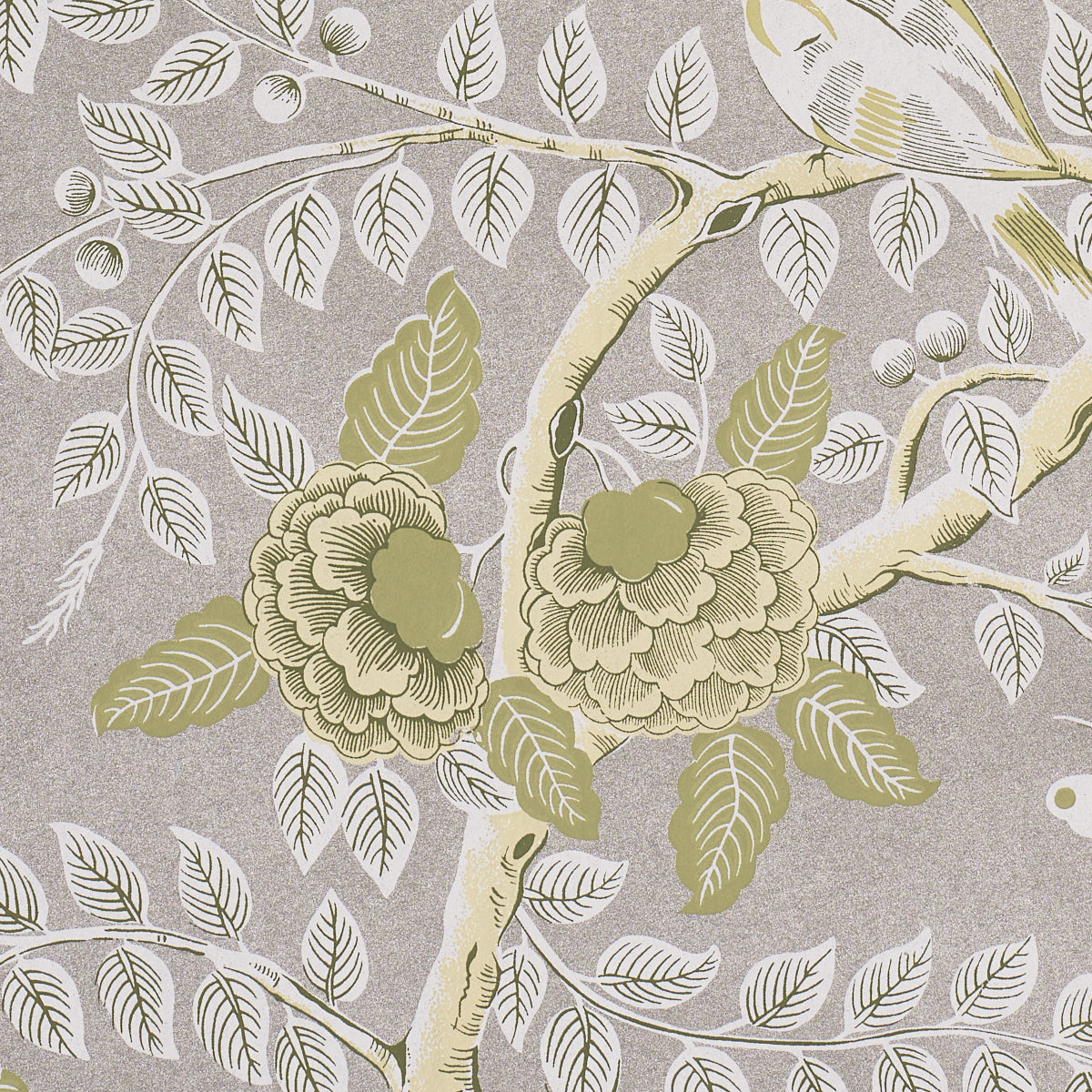 TOLE-BIRD-SPRING-SCHUMACHER-5017542 - Schumacher Wallpaper