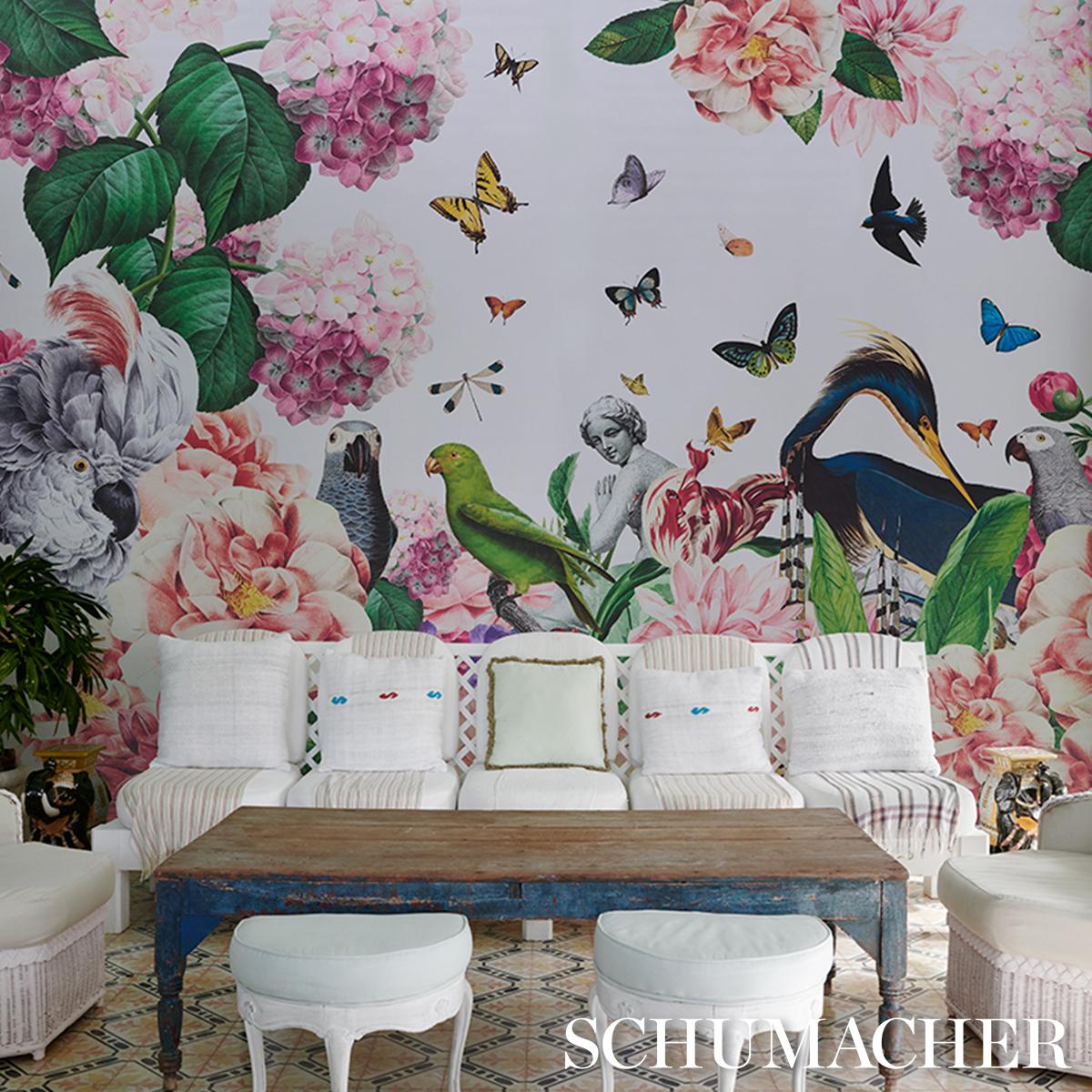 Flores Paradisi 4 Panel Set in Rose & Peony - 5017560 5017560 Wallcovering