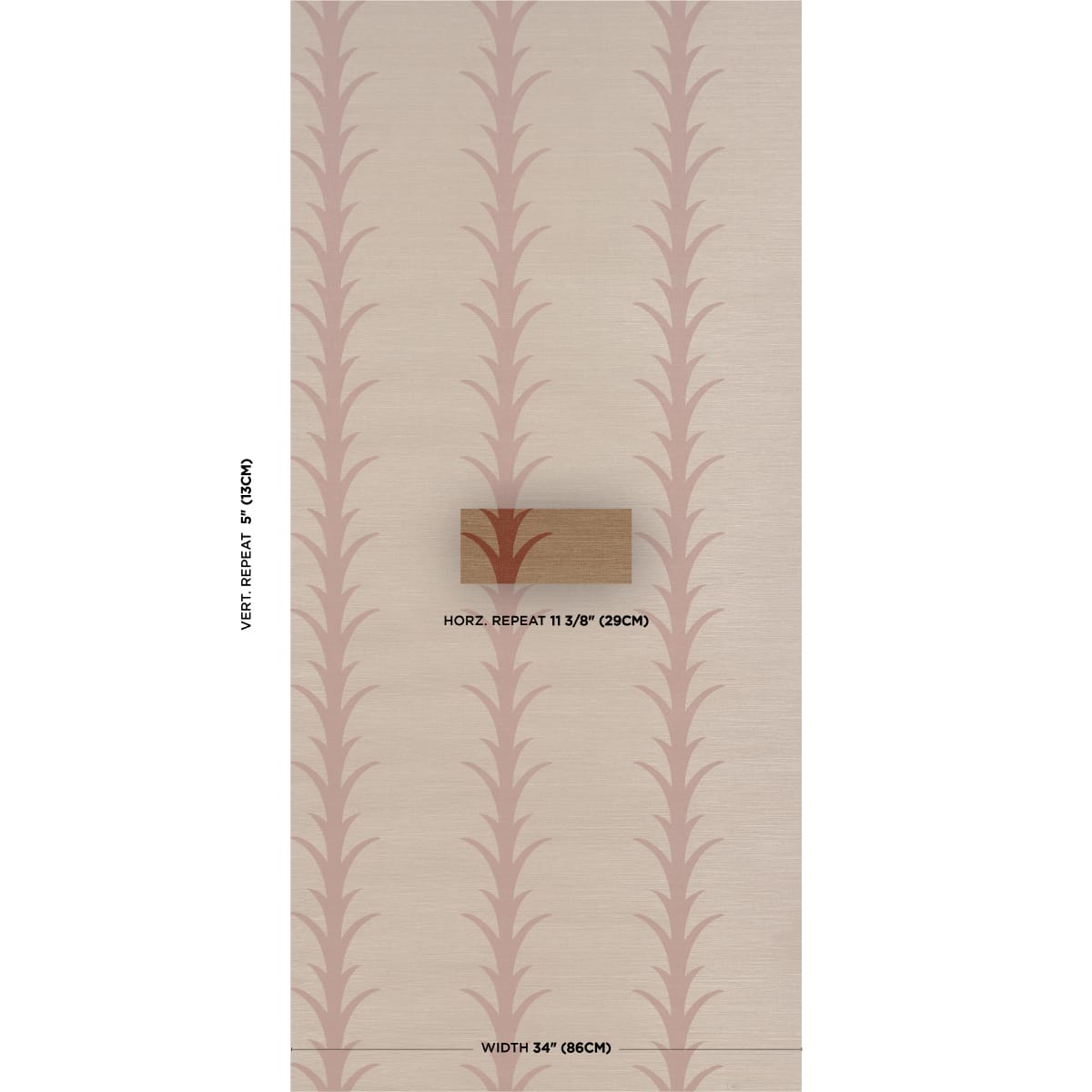 ACANTHUS-STRIPE-SISAL-MOCHA-SCHUMACHER-5017651 - Schumacher Wallpaper