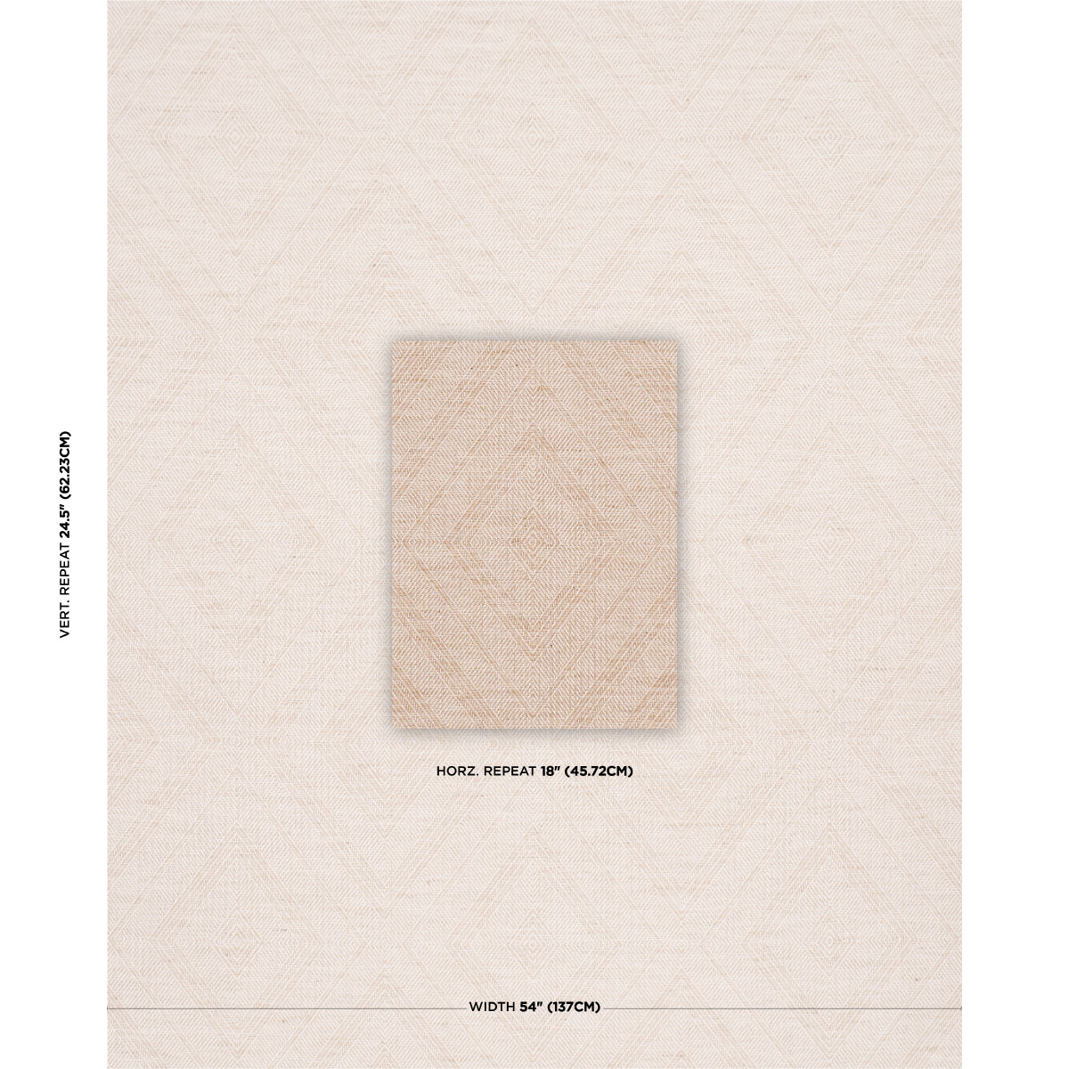 Tortola Linen Paperweave Large - Natural - Schumacher 5017670 Wallpaper - Schumacher Wallpaper