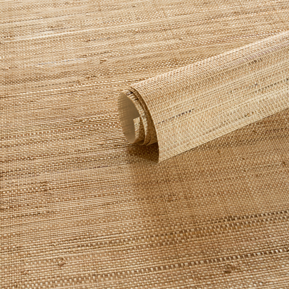 Namu Raffia & Abaca Weave - Light Natural - Schumacher 5017810 Wallpaper - Schumacher Wallpaper