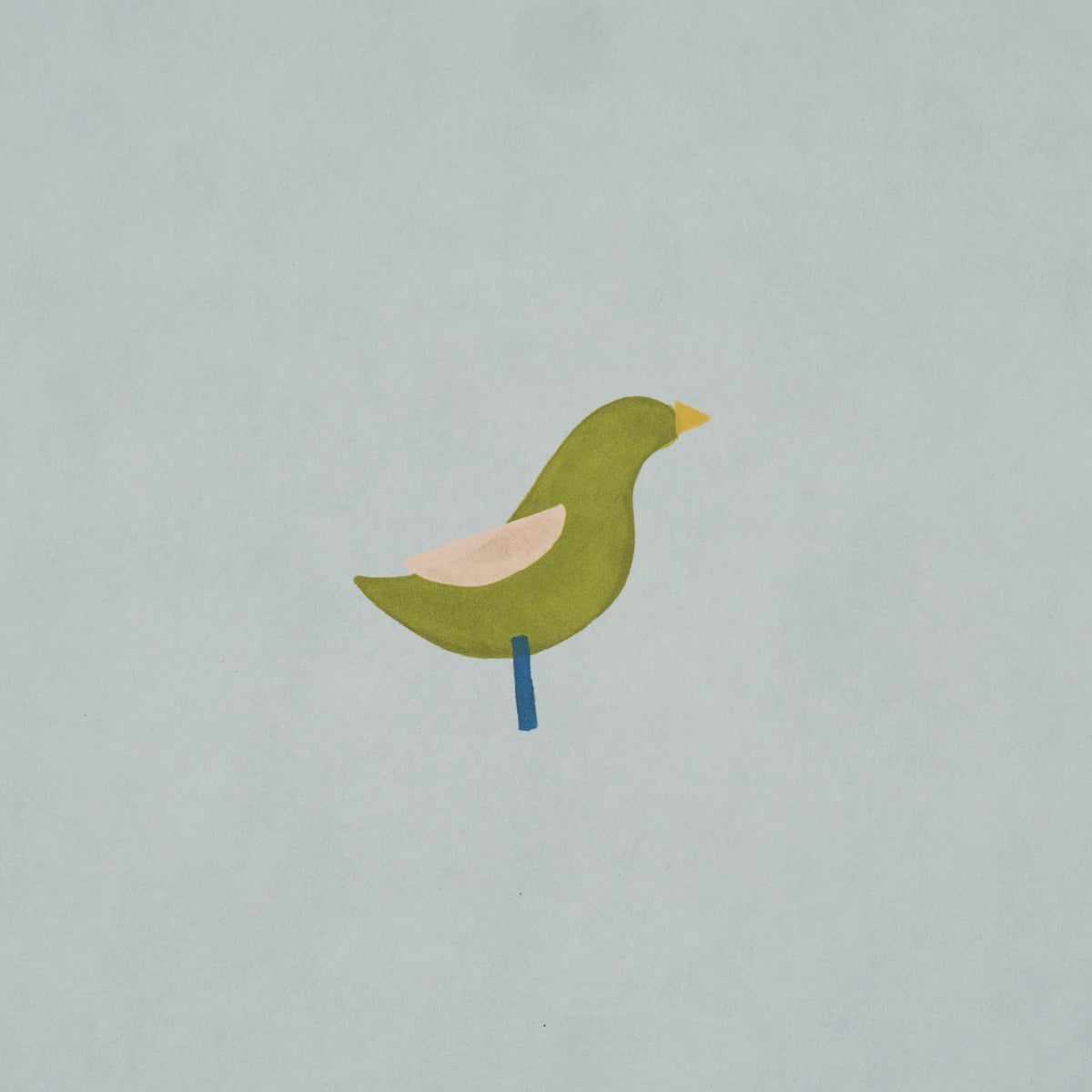 Birds Print - Green On Sky - Schumacher 5017891 Wallpaper - Schumacher Wallpaper
