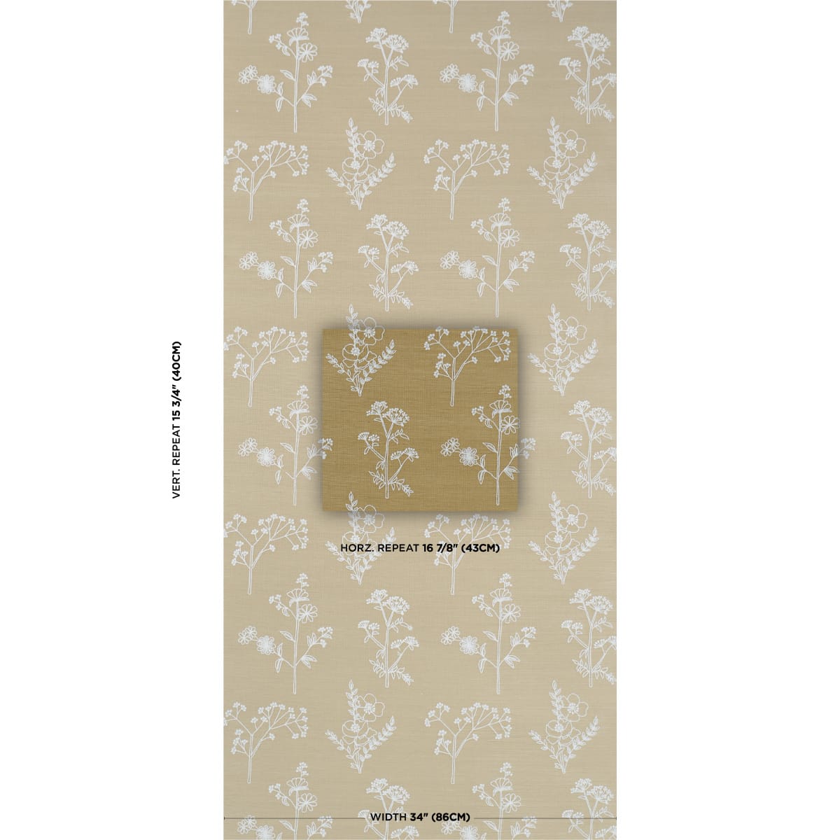 LISBETH-EMBROIDERED-SISAL-OLIVE-SCHUMACHER-5017910 - Schumacher Wallpaper