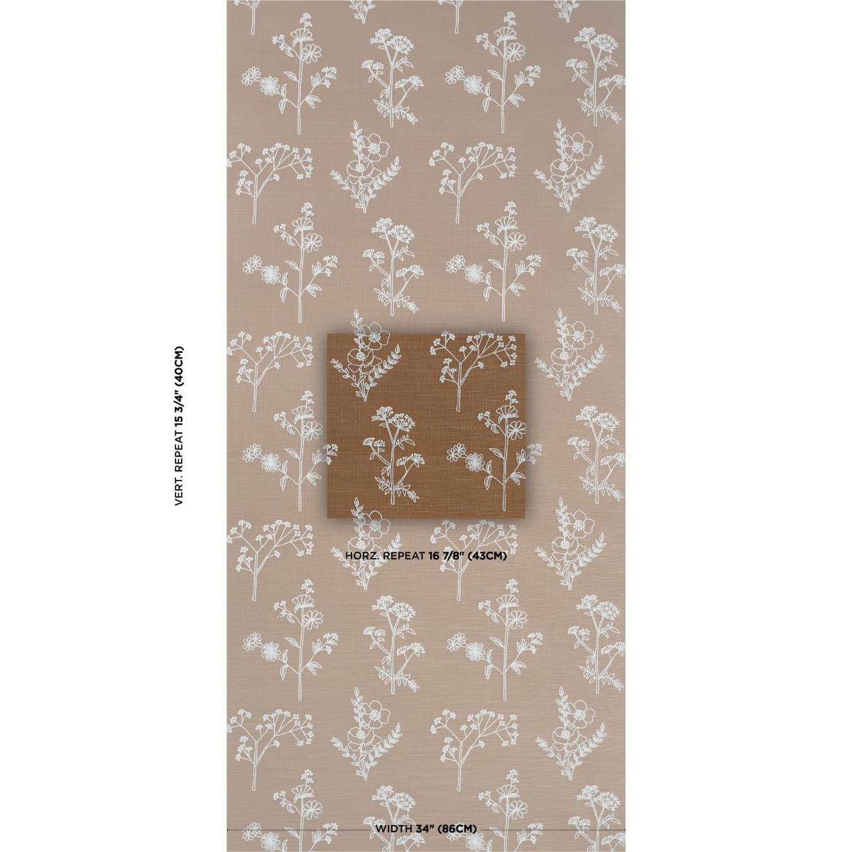 LISBETH-EMBROIDERED-SISAL-BROWN-SCHUMACHER-5017911 - Schumacher Wallpaper