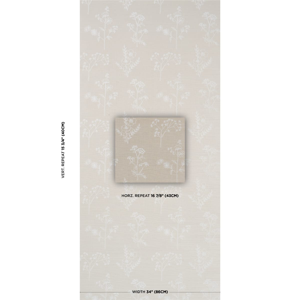 LISBETH-EMBROIDERED-SISAL-PEARL-SCHUMACHER-5017912 - Schumacher Wallpaper