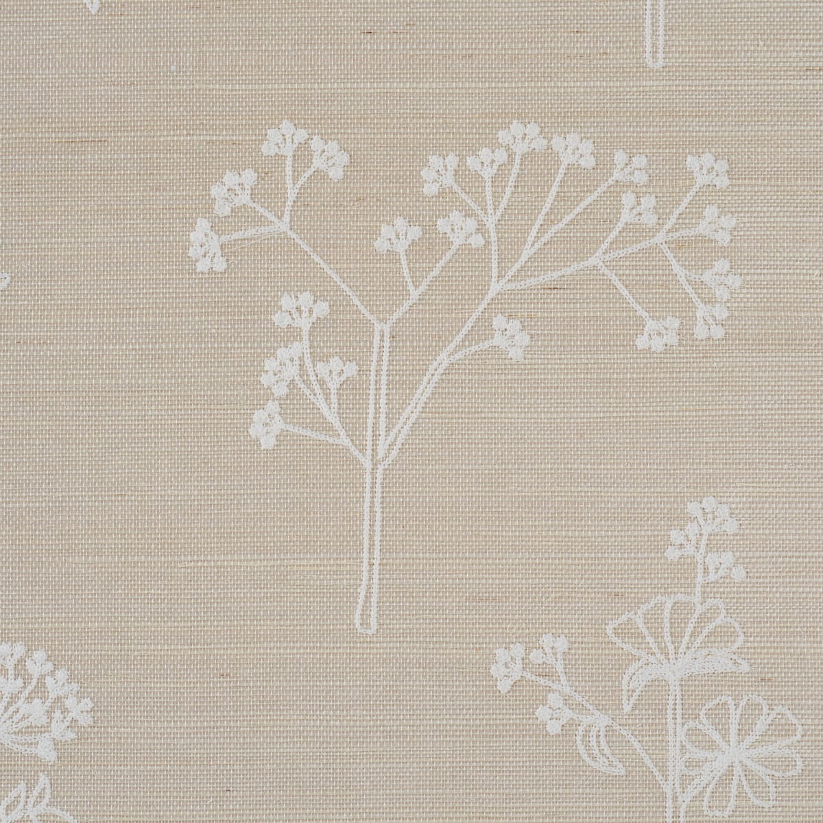 LISBETH-EMBROIDERED-SISAL-PEARL-SCHUMACHER-5017912 - Schumacher Wallpaper