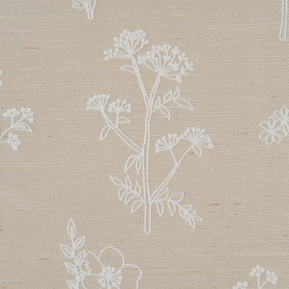 LISBETH-EMBROIDERED-SISAL-PEARL-SCHUMACHER-5017912 - Schumacher Wallpaper