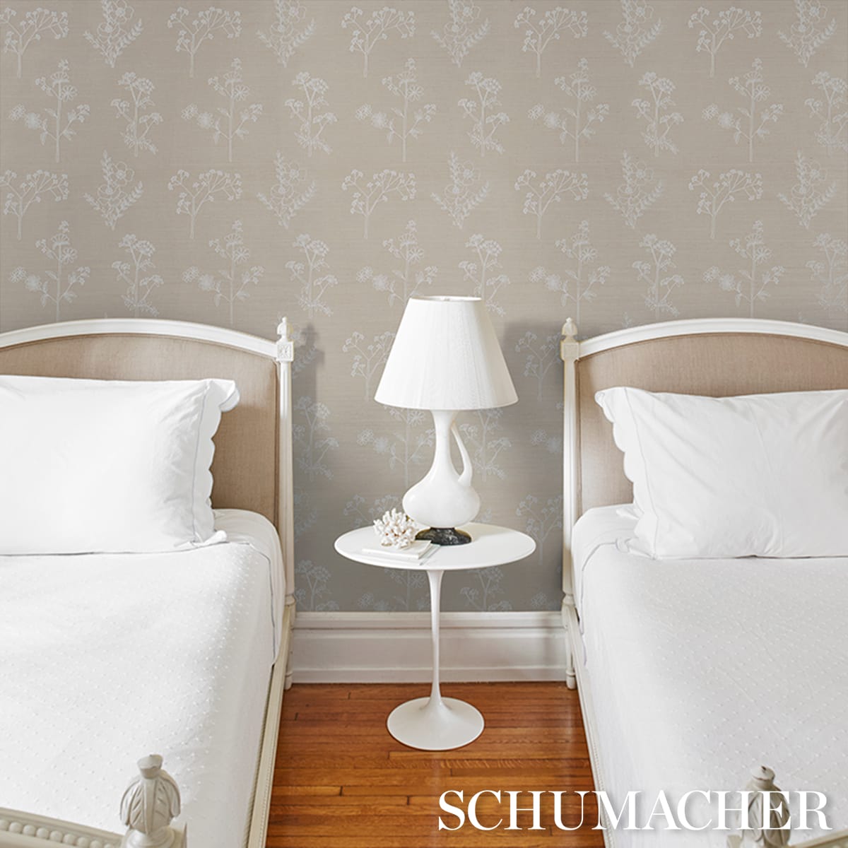 LISBETH-EMBROIDERED-SISAL-PEARL-SCHUMACHER-5017912 - Schumacher Wallpaper