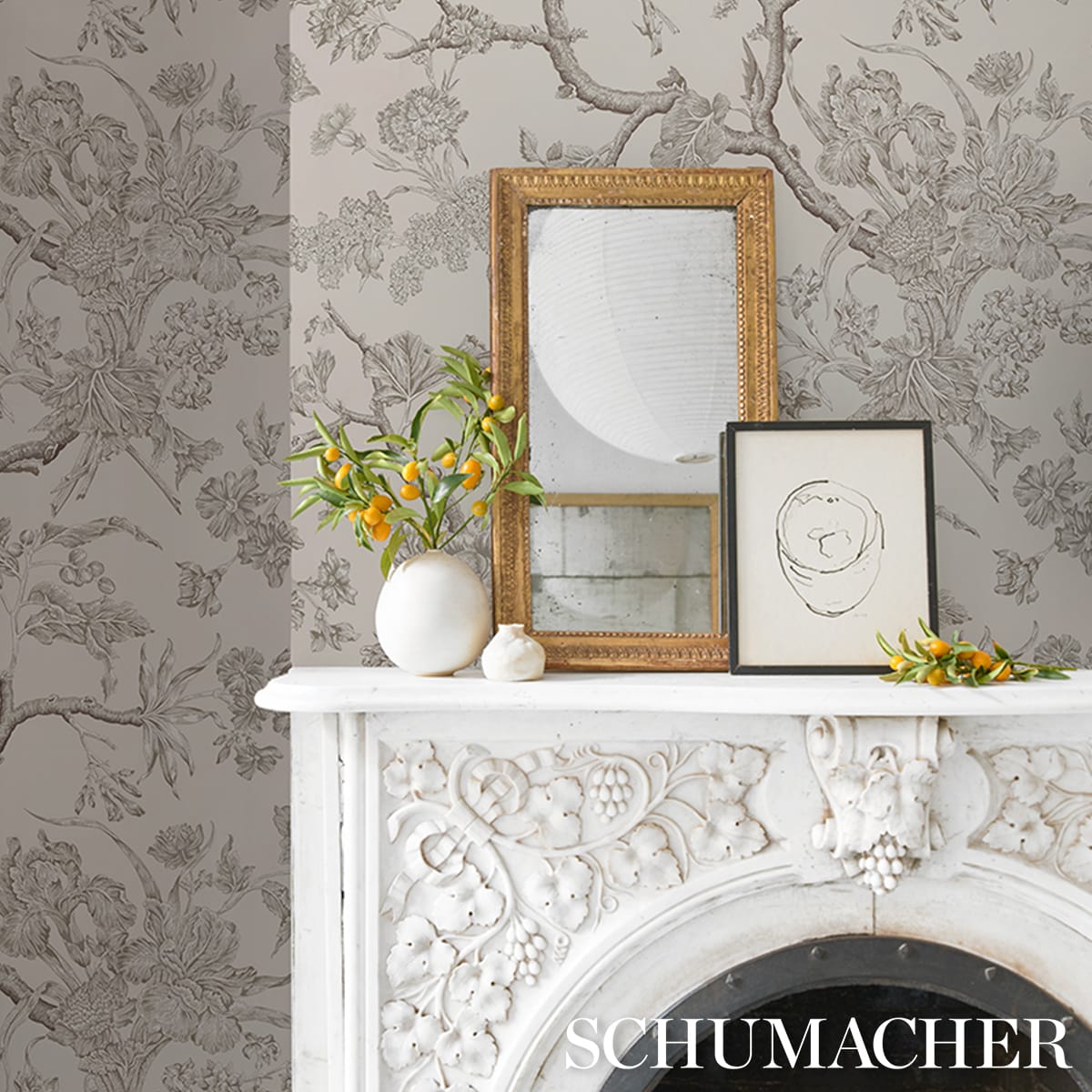 INVERNESS-GARDEN-IVORY-SCHUMACHER-5017972 - Schumacher Wallpaper