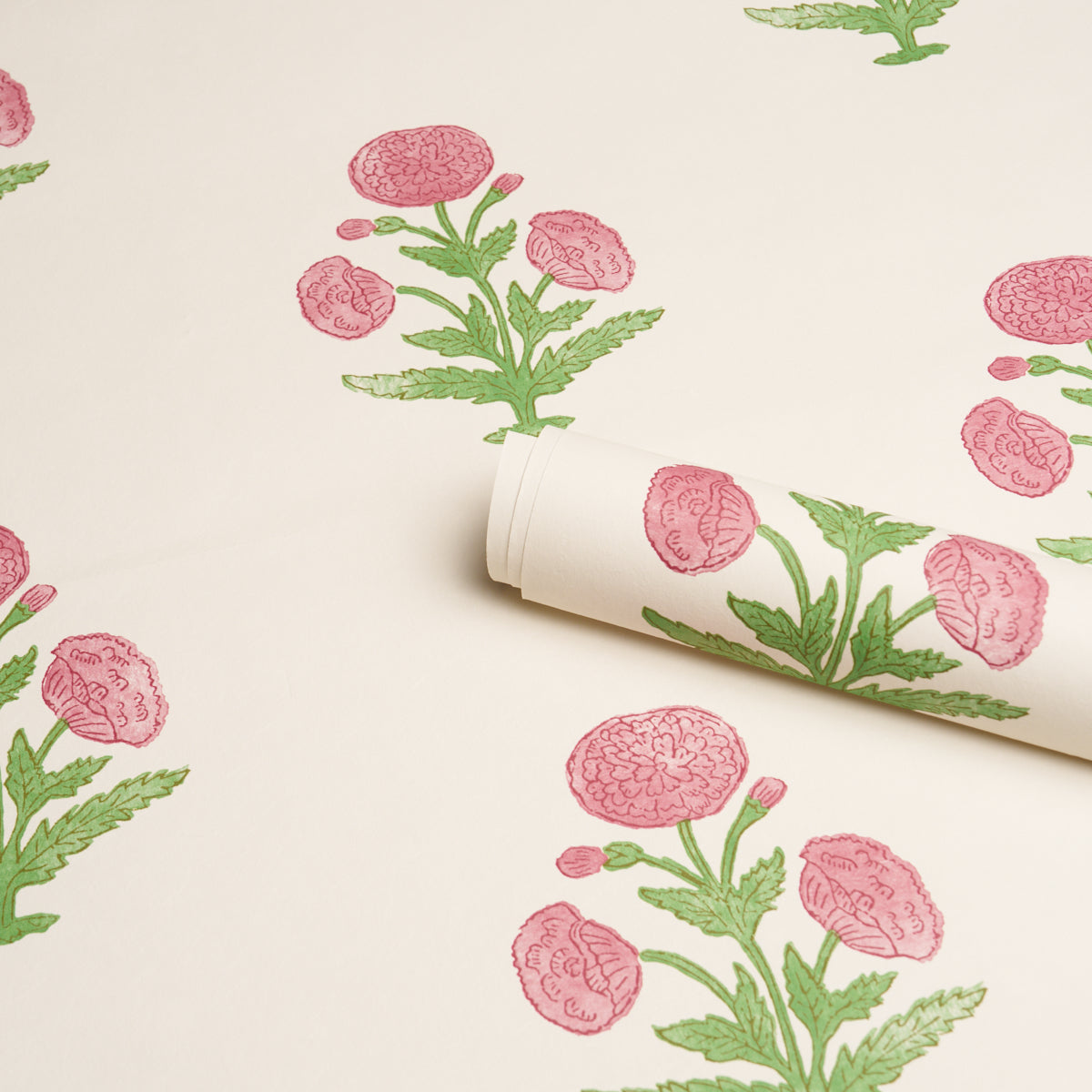 POPPY-PRINT-ROSE-GRASS-SCHUMACHER-5017980 - Schumacher Wallpaper