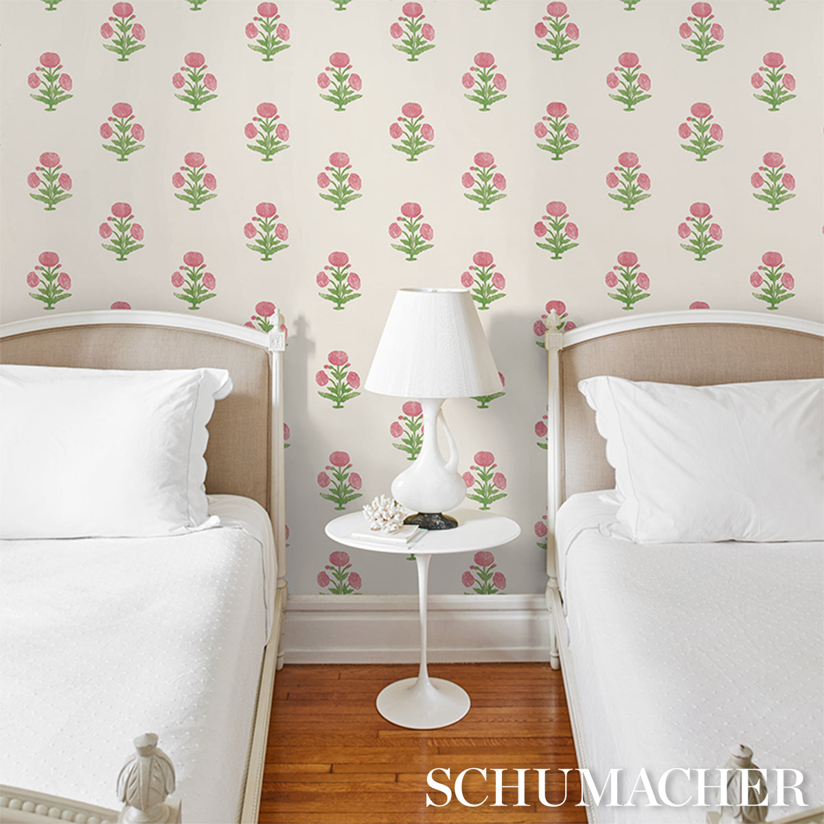 POPPY-PRINT-ROSE-GRASS-SCHUMACHER-5017980 - Schumacher Wallpaper
