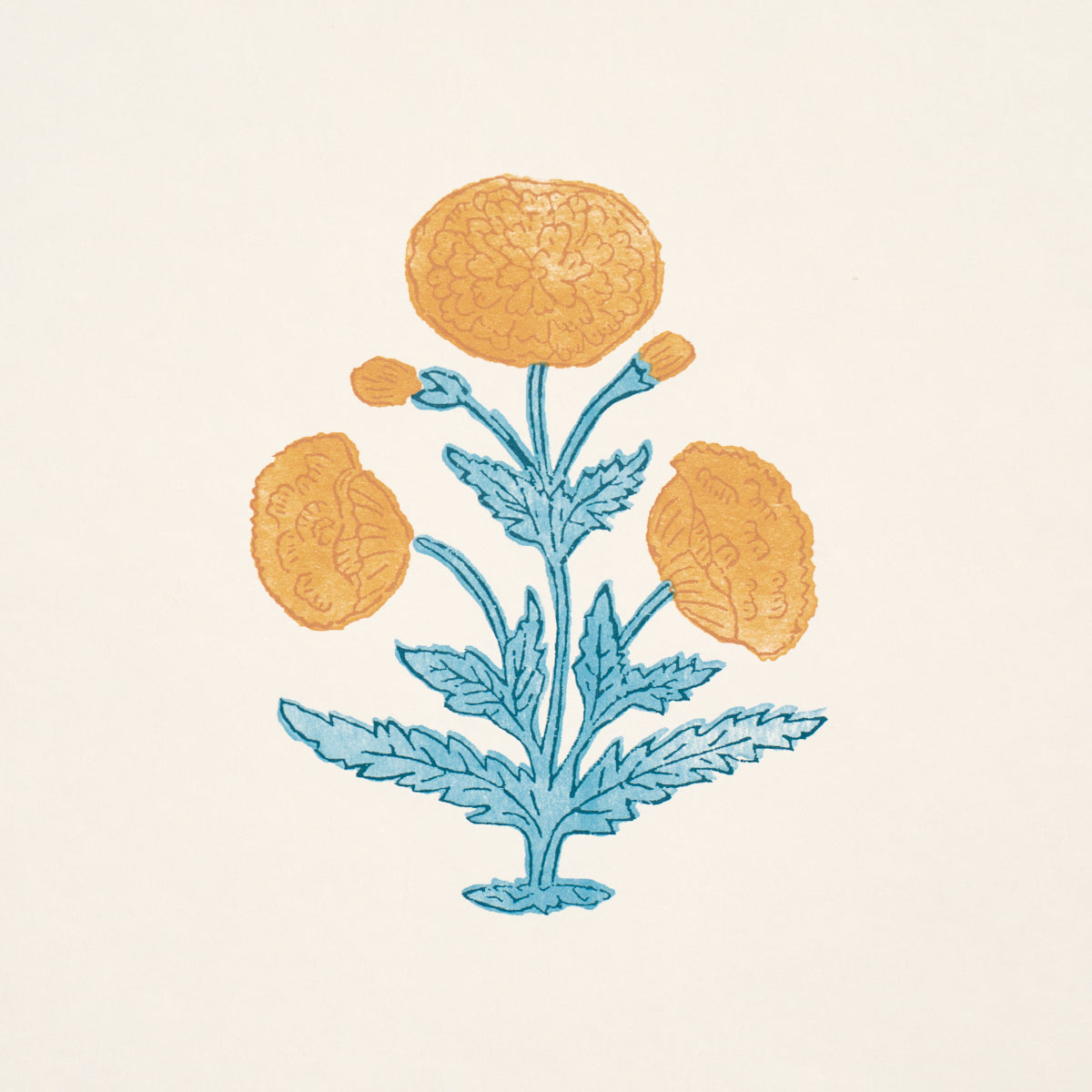 POPPY-PRINT-MUSTARD-SKY-SCHUMACHER-5017981 - Schumacher Wallpaper