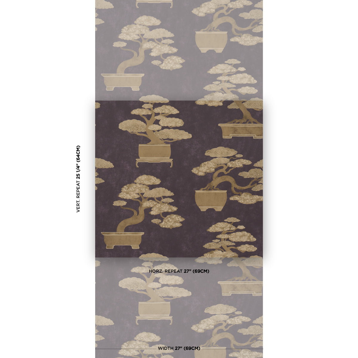 BONSAI-TREE-AUBERGINE-SCHUMACHER-5018001 - Schumacher Wallpaper