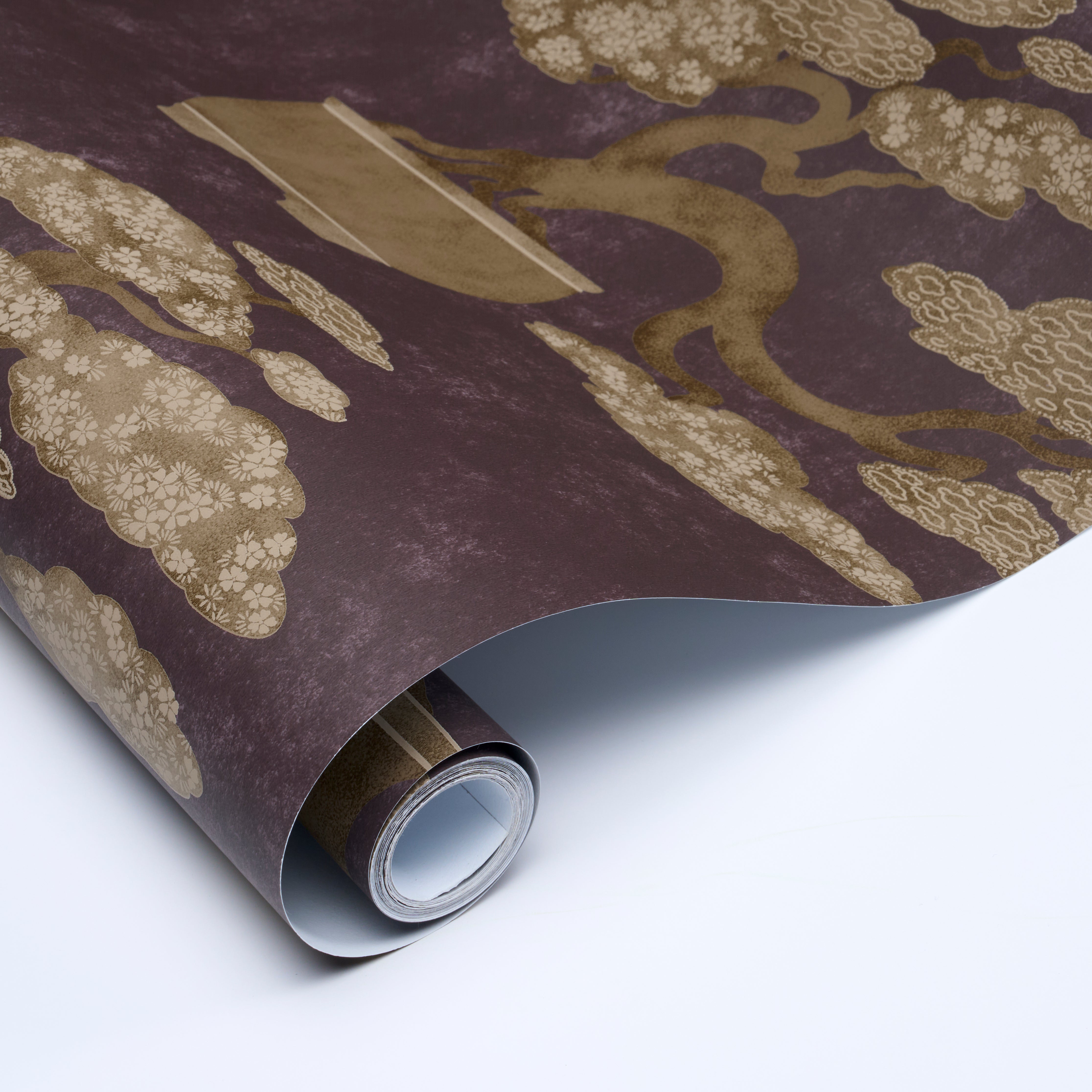 BONSAI-TREE-AUBERGINE-SCHUMACHER-5018001 - Schumacher Wallpaper