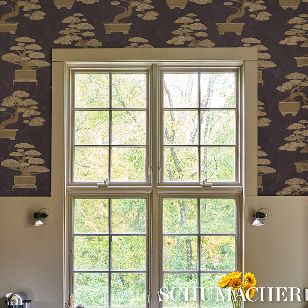 BONSAI-TREE-AUBERGINE-SCHUMACHER-5018001 - Schumacher Wallpaper