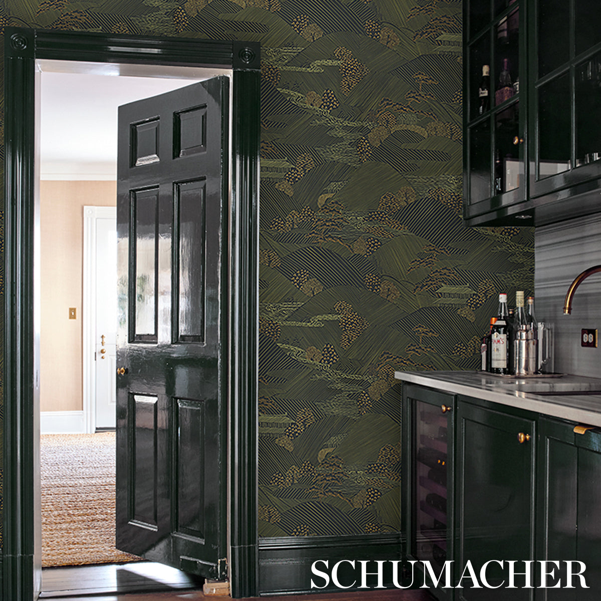 NIKKO-BLACK-SCHUMACHER-5018050 - Schumacher Wallpaper