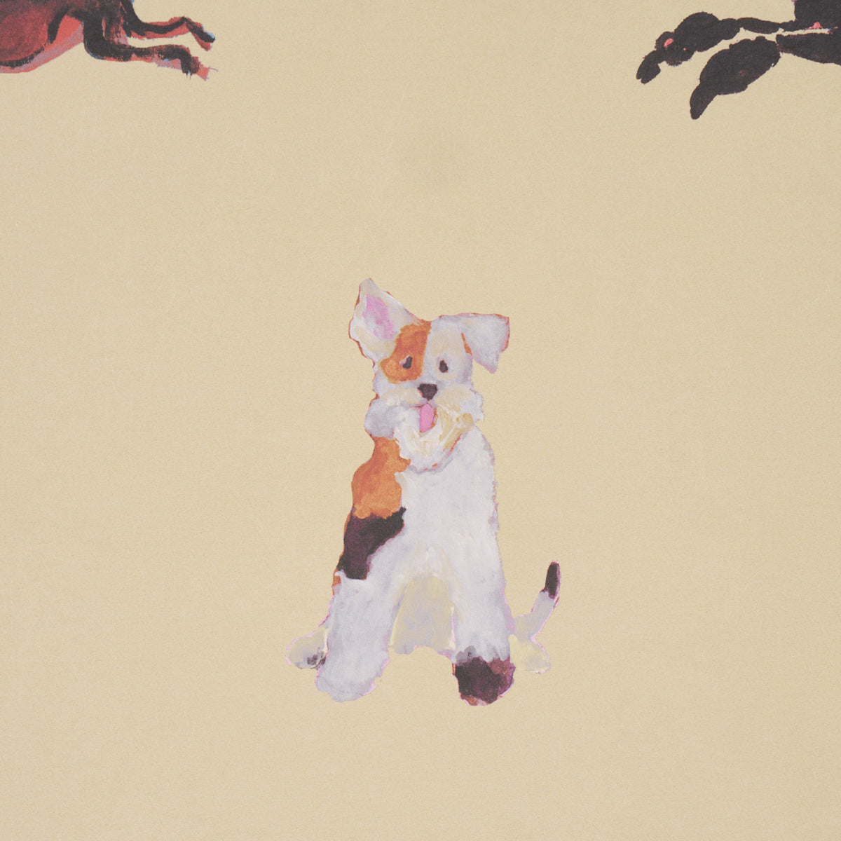 Dogs - Butter - Schumacher 5018080 Wallpaper - Schumacher Wallpaper