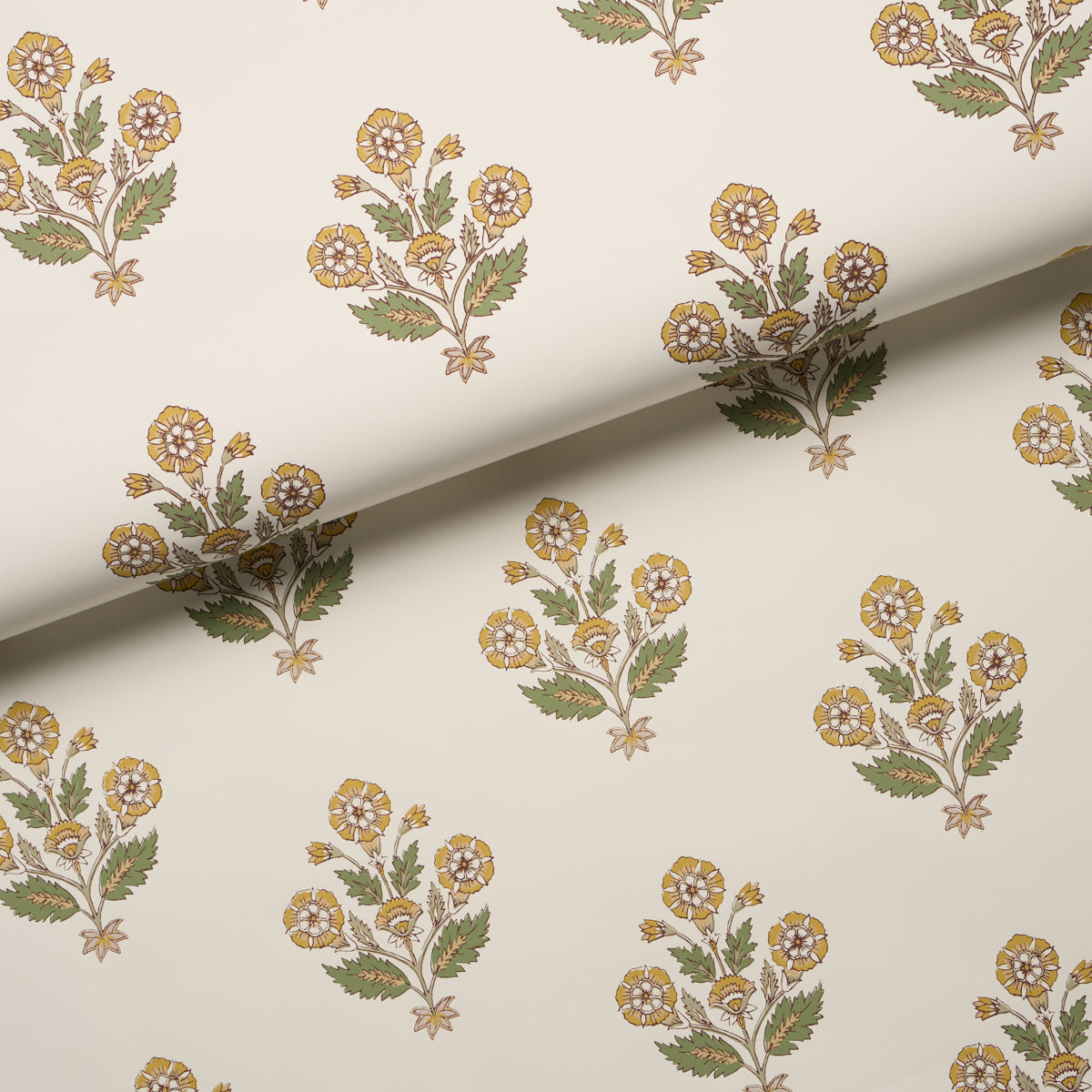 Dalila Hand-Screen Print - Yellow - Schumacher 5018092 Wallpaper - Schumacher Wallpaper