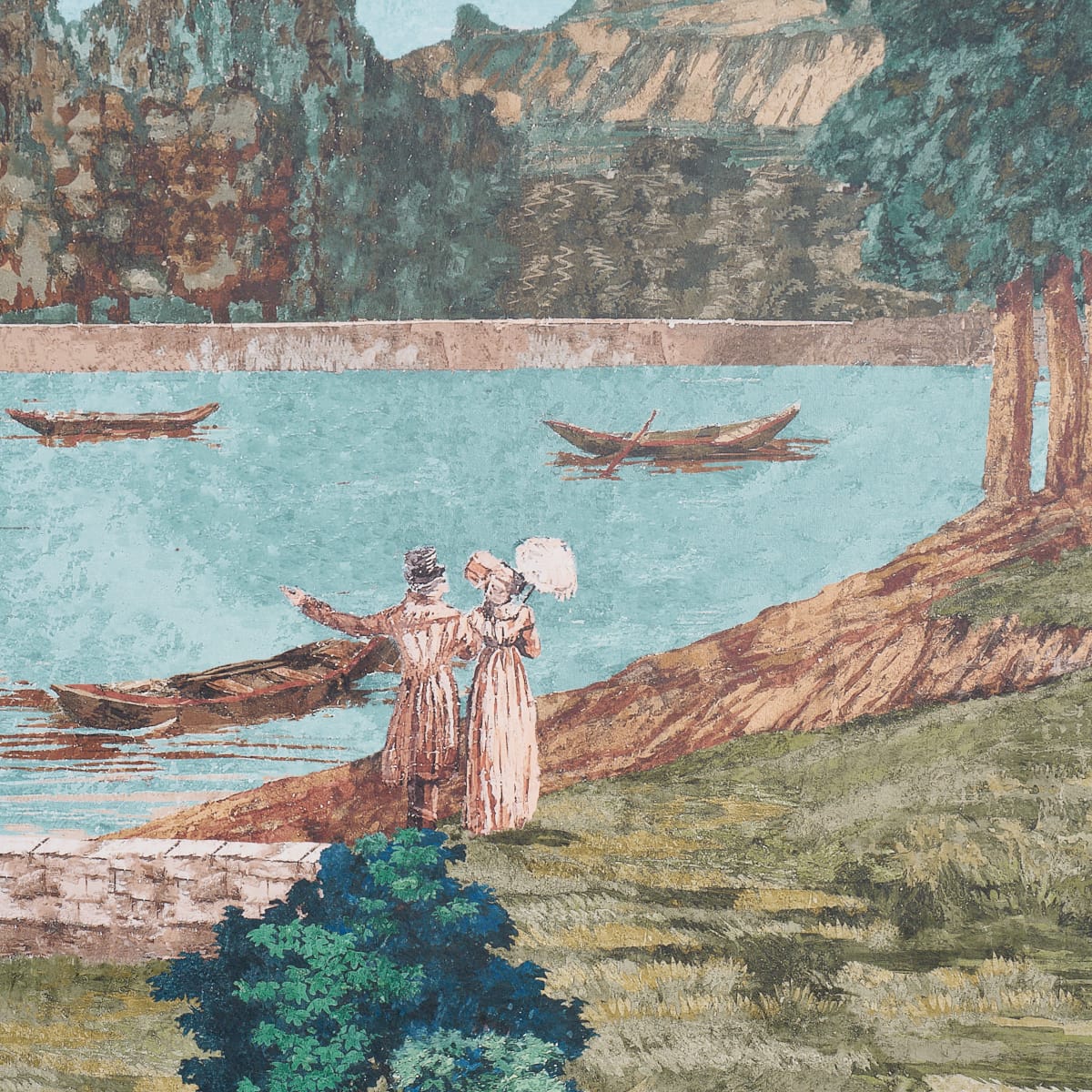 PROMENADE-4-PANEL-SET-DOCUMENT-SCHUMACHER-5018120 - Schumacher Wallpaper