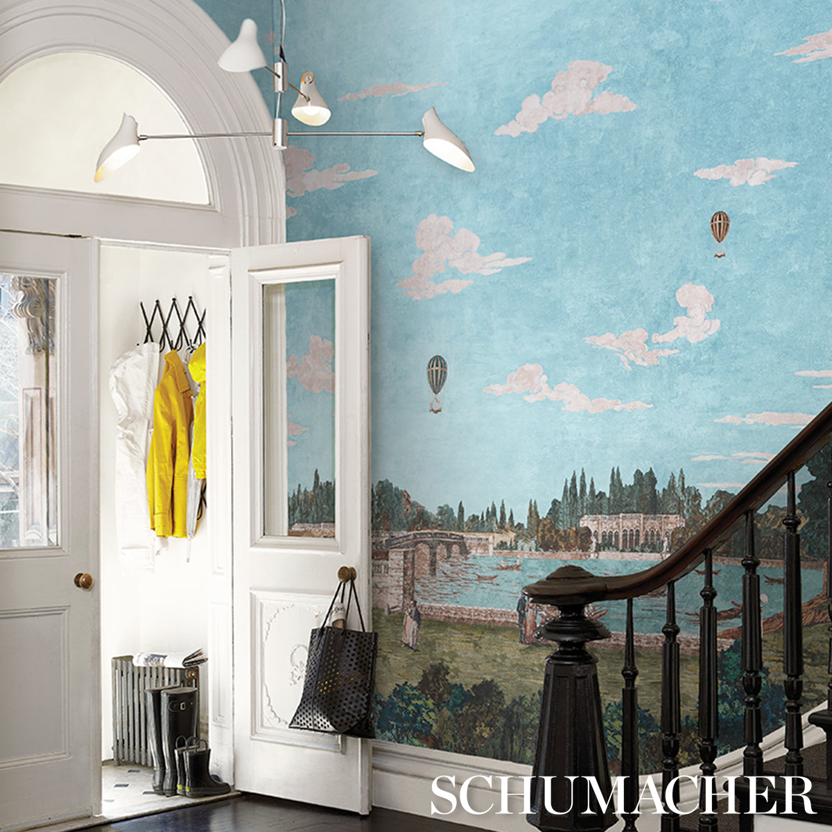 PROMENADE-4-PANEL-SET-DOCUMENT-SCHUMACHER-5018120 - Schumacher Wallpaper