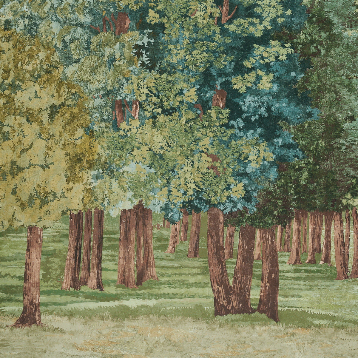 Promenade 4 Panel Set - Sky - Schumacher 5018122 Wallpaper - Schumacher Wallpaper