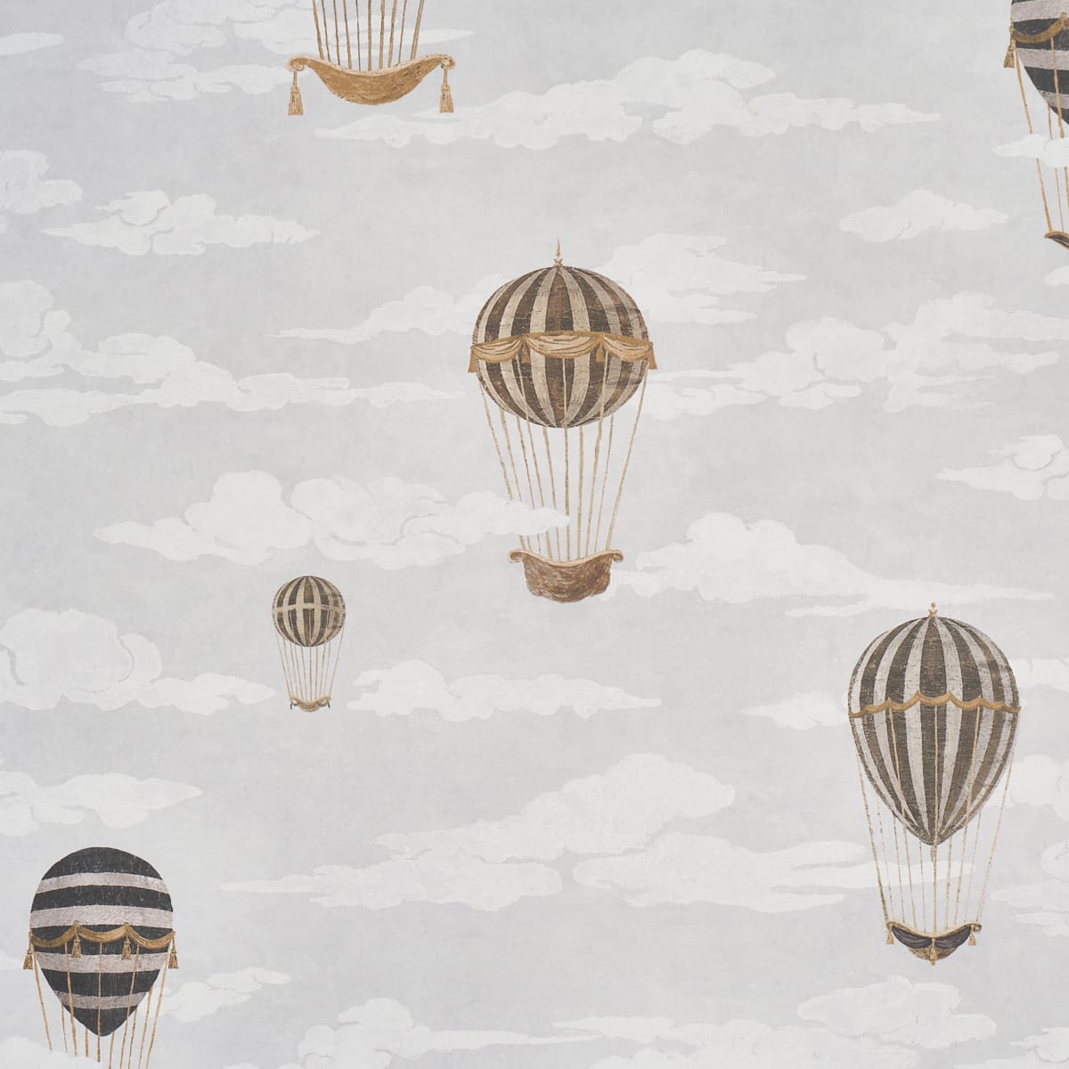 UP-UP-AND-AWAY-GRISAILLE-SCHUMACHER-5018130 - Schumacher Wallpaper