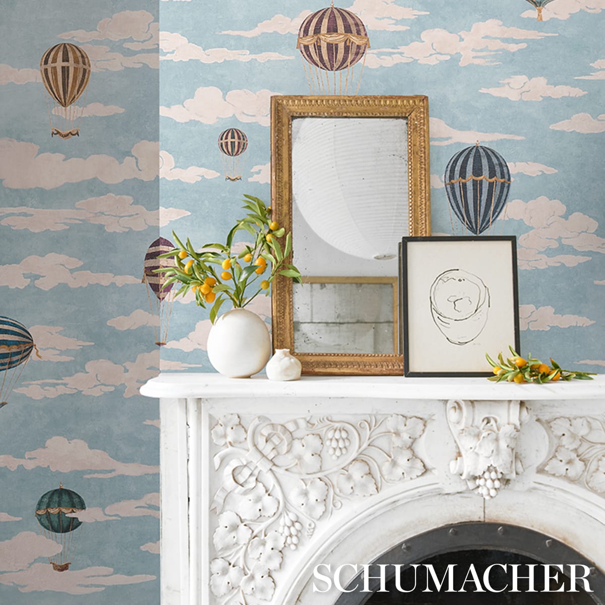 UP-UP-AND-AWAY-DOCUMENT-SCHUMACHER-5018131 - Schumacher Wallpaper