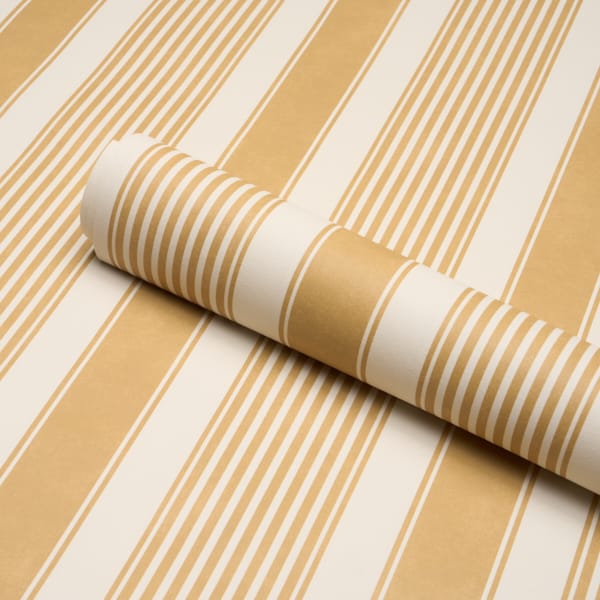 SUMMERVILLE-STRIPE-OCHRE-SCHUMACHER-5018143 - Schumacher Wallpaper