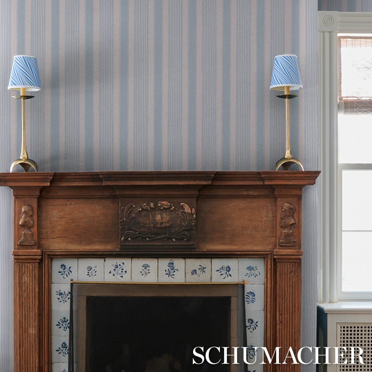 SUMMERVILLE-STRIPE-SKY-SCHUMACHER-5018144 - Schumacher Wallpaper