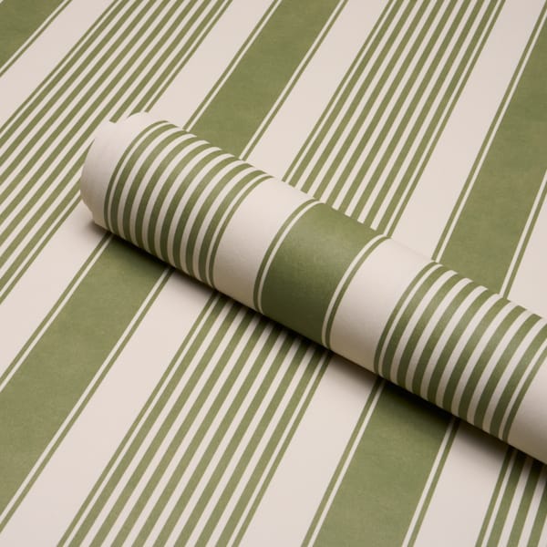 SUMMERVILLE-STRIPE-MOSS-SCHUMACHER-5018147 - Schumacher Wallpaper