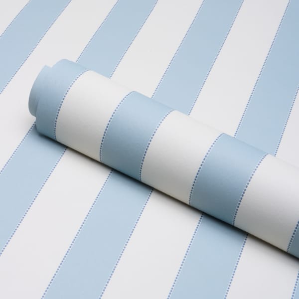 LOUISE-STRIPE-BLUE-SCHUMACHER-5018150 - Schumacher Wallpaper