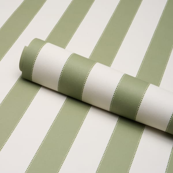 LOUISE-STRIPE-MOSS-SCHUMACHER-5018155 - Schumacher Wallpaper