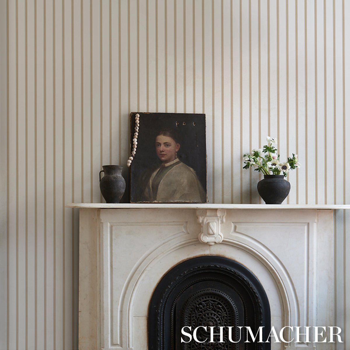 WESTERLY-STRIPE-WHEAT-SCHUMACHER-5018160 - Schumacher Wallpaper
