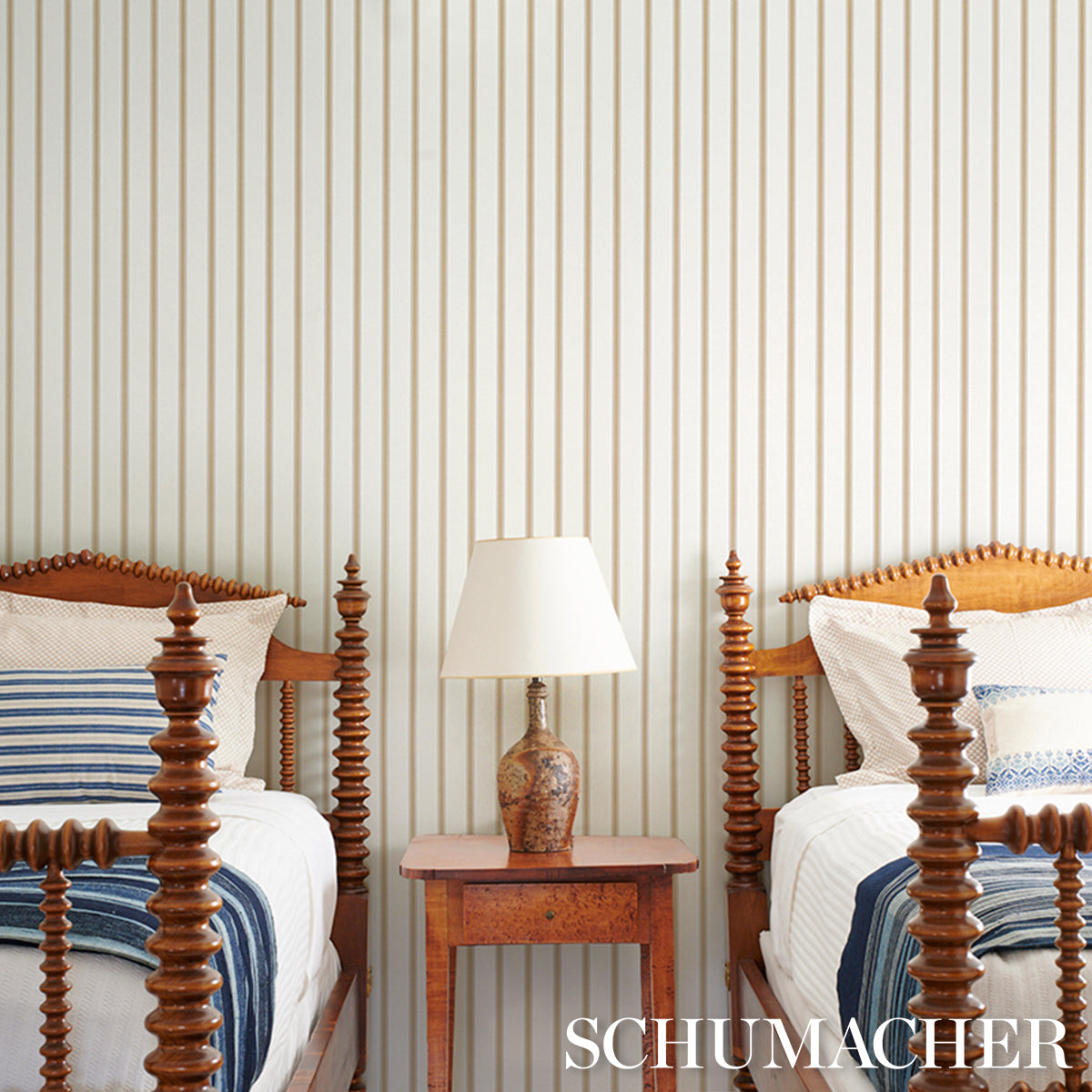 WESTERLY-STRIPE-WHEAT-SCHUMACHER-5018160 - Schumacher Wallpaper