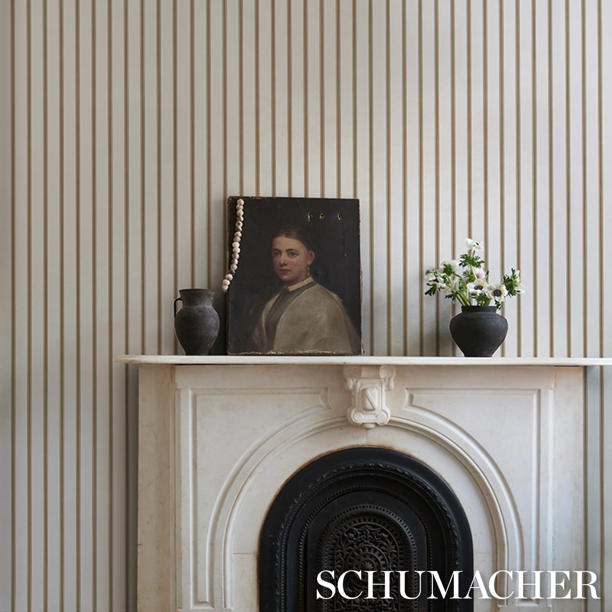 WESTERLY-STRIPE-BURLAP-SCHUMACHER-5018161 - Schumacher Wallpaper