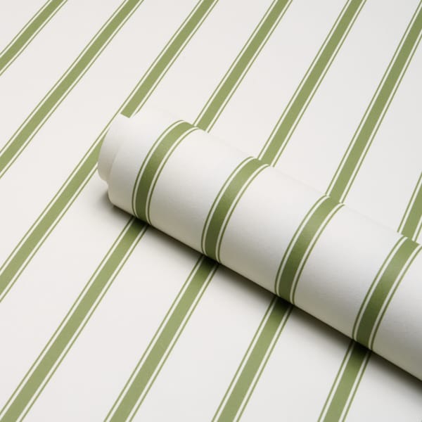 WESTERLY-STRIPE-MOSS-SCHUMACHER-5018165 - Schumacher Wallpaper